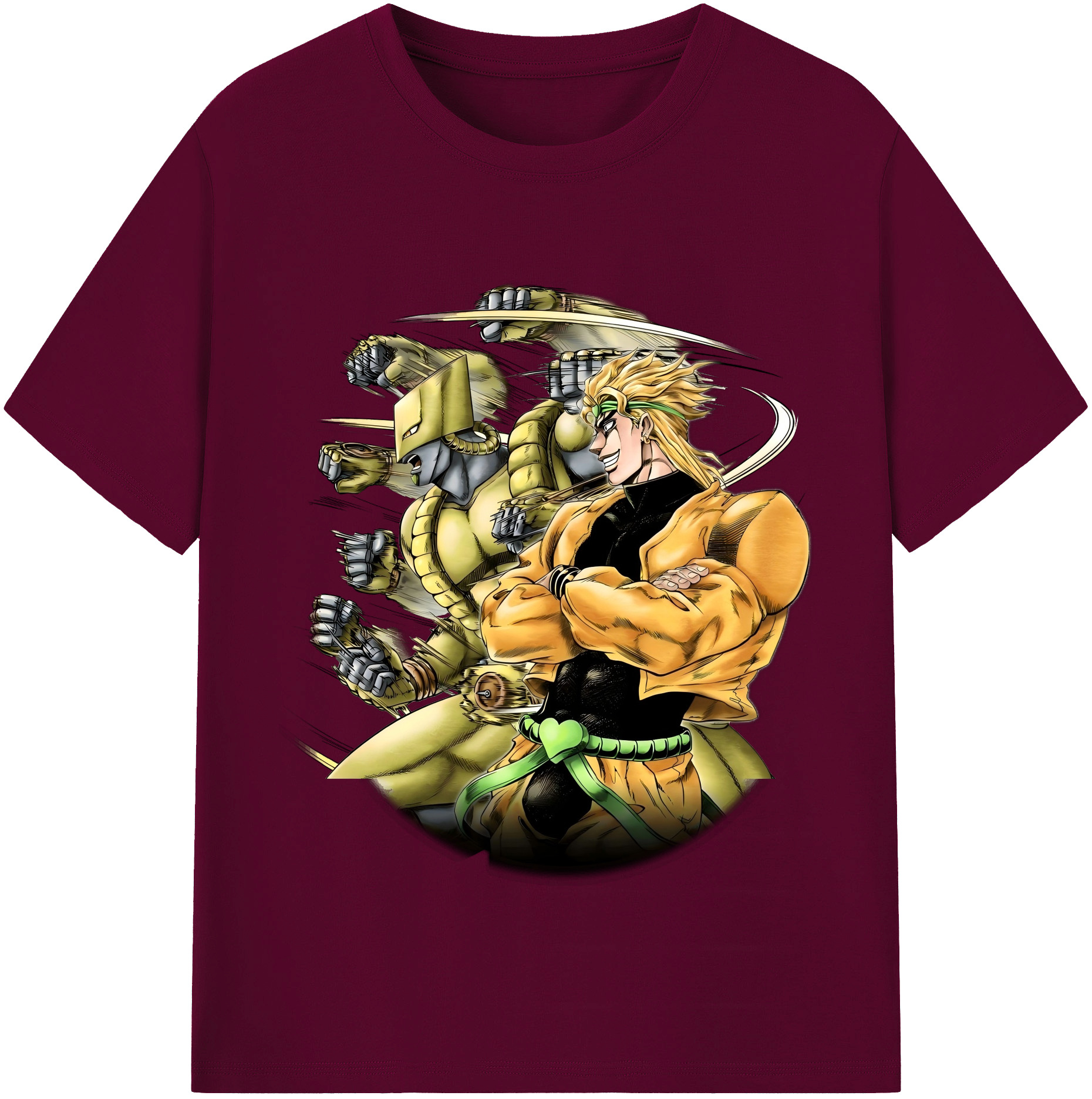 （画像用） ジョジョの奇妙な冒険 ディオ?ブランドー JoJo's Bizarre Adventure Dio Brando レディースカジュアルプリントTシャツ（綿100％）